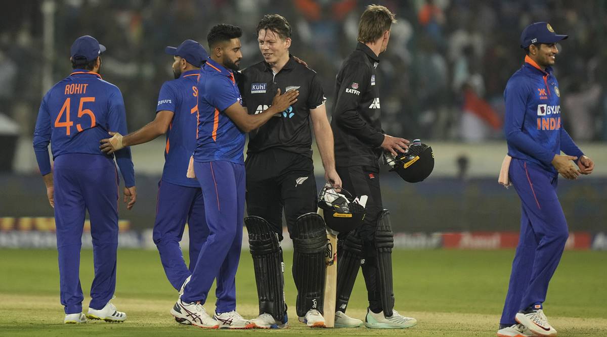 IND vs NZ 1st ODI Highlights: India beat New Zealand by 12 runs despite  Bracewell scare | Sports News,The Indian Express