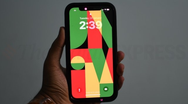 New Unity wallpaper from iOS 16.3 update (Image credit: Vivek Umashankar / Indian Express)
