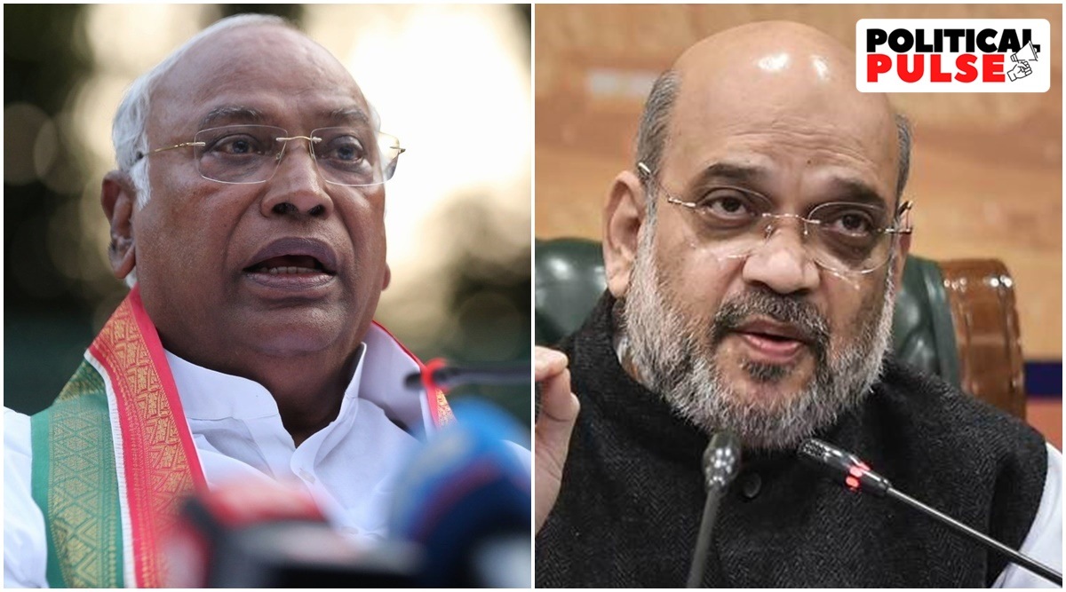 Addressing a rally in Panipat in Haryana along with Rahul Gandhi where the Bharat Jodo Yatra has reached, Kharge accused the BJP government of not fulfilling their promise of creation of jobs. (Express/PTI)