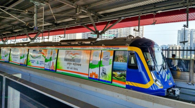 The Metro service, comprising six coaches, will run at a gap of eight minutes during peak hours and 10 minutes during non-peak hours, as per the Mumbai Metropolitan Region Development Authority. (Photo credit: Akshay Patil (Mumbaikar))