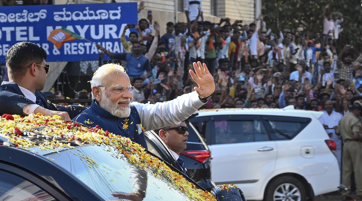 Youth Breaks Barricade To Offer Garland To PM Modi In Karnataka