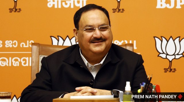 BJP National President JP Nadda. (Express photo by Prem Nath Pandey)