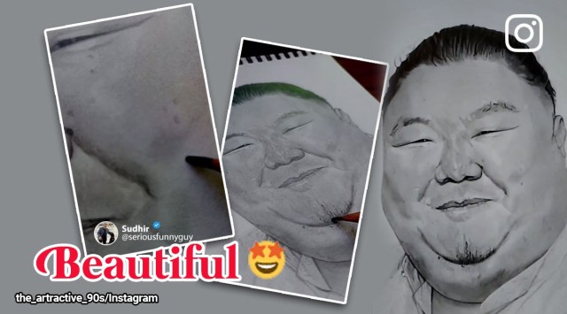 Nagaland Minister Temjen Imna Along, Nagaland Minister Temjen Imna Along portrait, viral realistic portraits, viral art videos, Temjen Imna Along Nagaland tweets, Indian Express