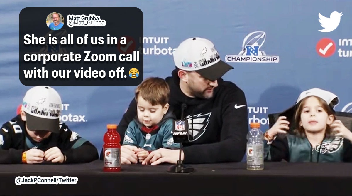 Totally adorable': Coach's daughter steals limelight at press conference by  mimicking dad