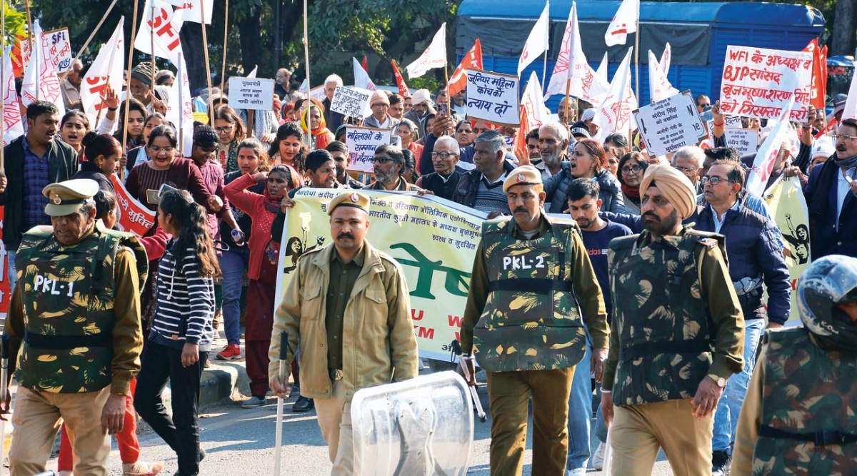 Women, activists protest against Haryana minister, demand court ...