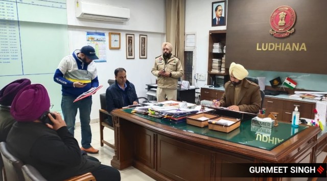 The PCS officers had been on mass casual leave from Monday to protest against the Vigilance Bureau arresting their colleague N S Dhaliwal, posted as Regional Transport Authority (RTA), Ludhiana, for alleged corruption. (Express/Gurmeet Singh)