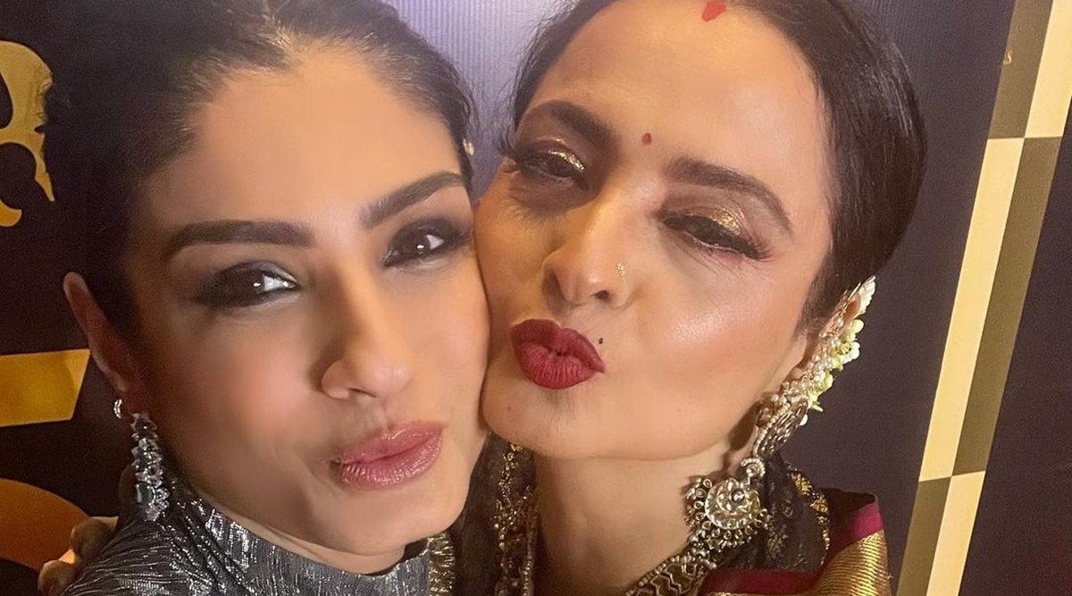 1200px x 667px - Raveena Tandon pouts in a selfie with Rekha, fans ask 'Where is Akshay  Kumar?' | The Indian Express
