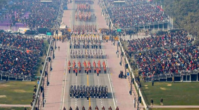 Full Dress Rehearsal of Republic Day Parade 2023, on Kartavya Path in New Delhi, Monday, Jan. 23, 2023. (PTI Photo)  