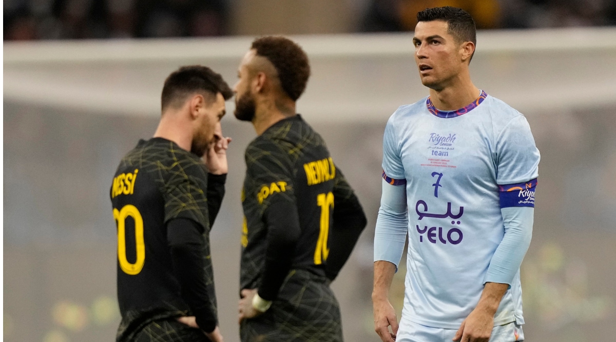 Al Nassr vs PSG: Bruised Ronaldo scores twice to edge showdown with Messi