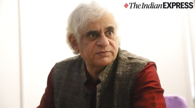 Columnist and senior journalist P Sainath at the Jaipur Literature Festival, January 21, 2023. (Express photo by Chitral Khambhati)