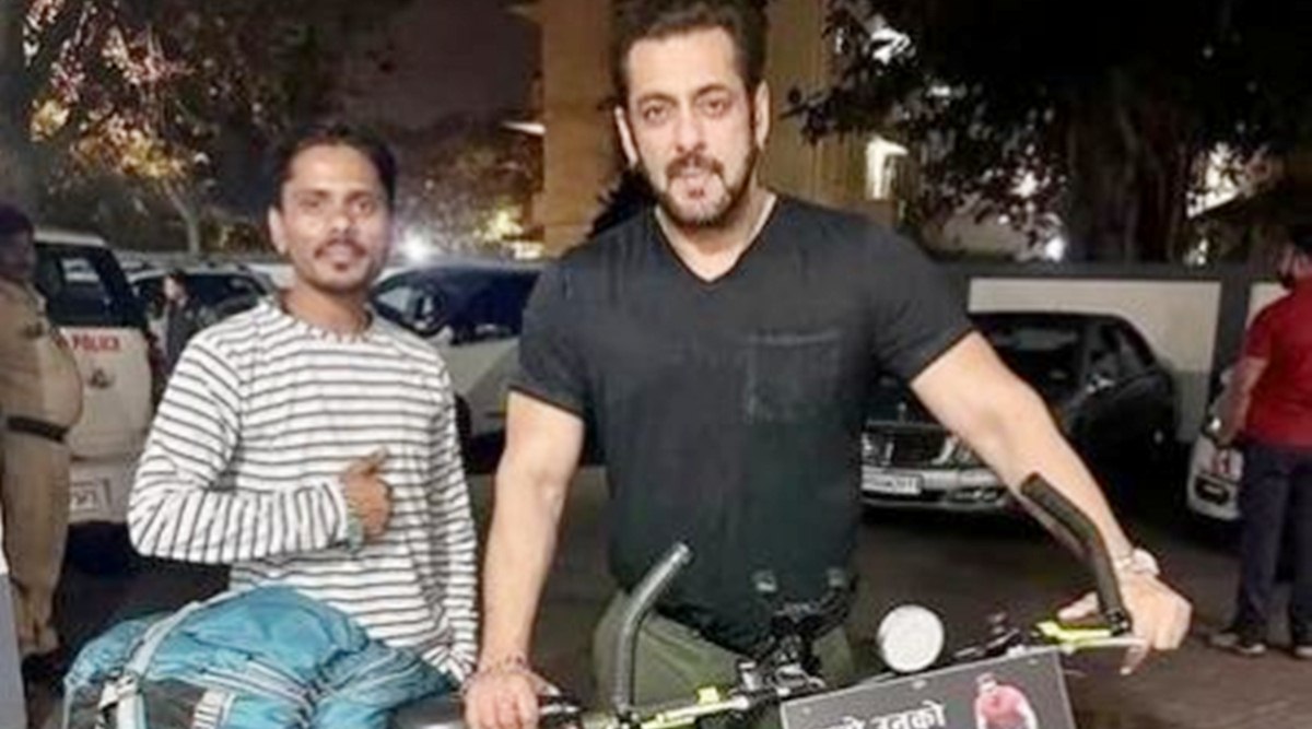 Salman Khan's fan travels 1100 km on bicycle to meet him, actor clicks pics  with him and invites him for meal | Entertainment News,The Indian Express