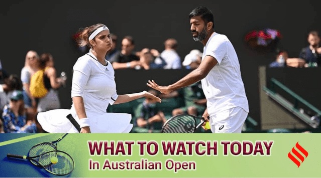 Rohan Bopanna and Sania Mirza in action at Wimbledon 2021. (Facebook/Wimbledon)