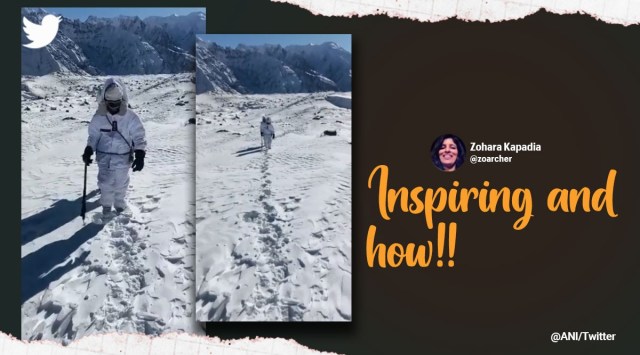 Anand Mahindra, Capt Shiva Chouhan first woman officer deployed in Siachen, woman officer posted at Siachen glacier, Siachen Glacier highest militarized zone in the world, Indian Army inspirational videos, Defence Minister Rajnath Singh, indian express