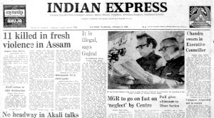 Assam Violence, Beirut Killings, Assam, Punjab, Haryana, Rajasthan, MG Ramachandran, Beirut, Indian express, Opinion, Editorial, Current Affairs