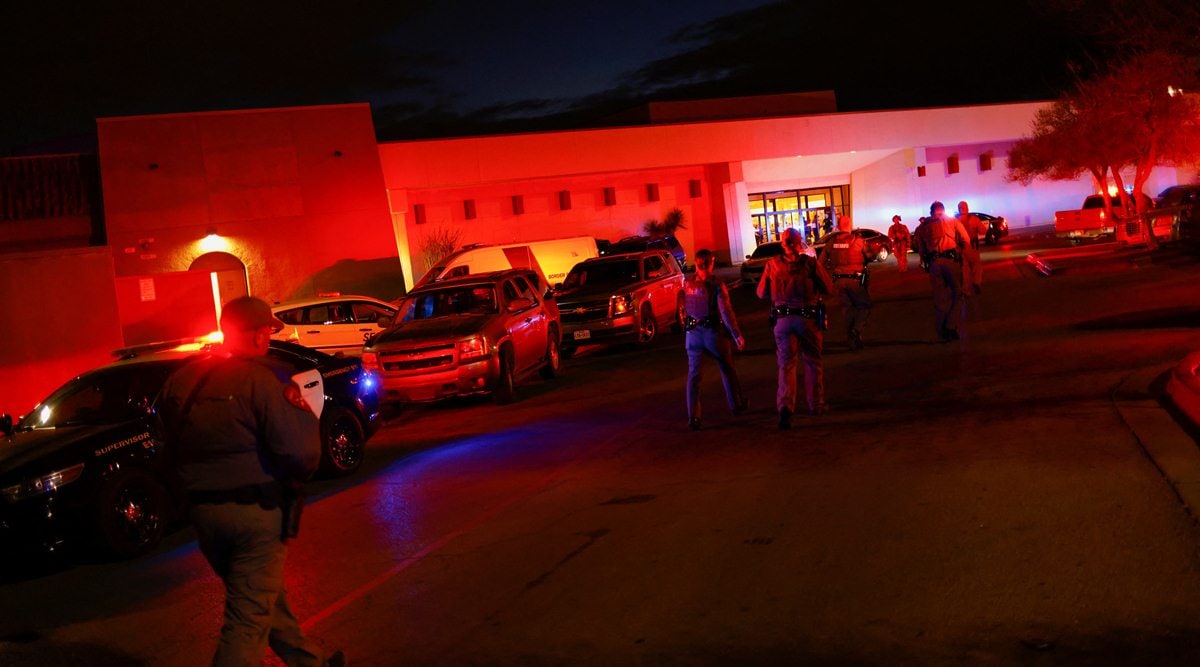 Law enforcement members are seen outside the Cielo Vista Mall after a shooting, in El Paso, Texas, U.S February 15, 2023. (Reuters)