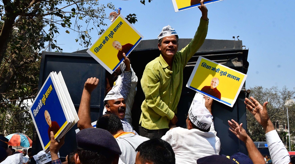 AAP protests against Manish Sisodia’s arrest; FIR lodged against 50 ...