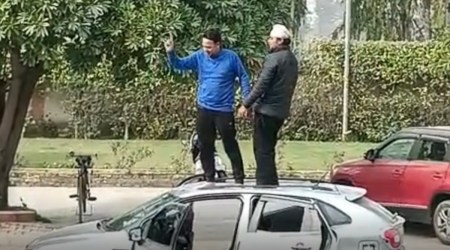 ‘I’ve every right to enjoy’: AAP councillor in Punjab dances atop his vehicle on Municipal Corporation office premises