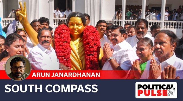 Chennai: Former Tamil Nadu chief minister and AIADMK Interim General Secretary Edappadi K. Palaniswami with other party leaders pays tribute to former Tamil Nadu chief minister J. Jayalalithaa on her birth anniversary, at party headquarters in Chennai, Friday, Feb. 24, 2023. (PTI Photo) 