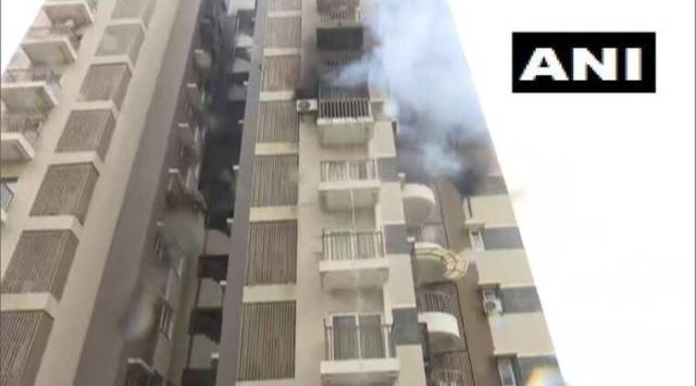 With the fire, the the biometric security access systems to the buildings also went dysfunctional. The fire is learnt to have spread through the electric cable duct spreading smoke on the floors. (Photo: ANI)