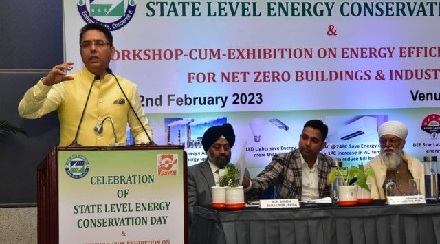 Aman Arora at the event at CII headquarters, Thursday. (Express Photo) 