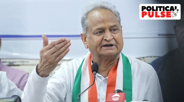 Speaking in the Assembly, CM Ashok Gehlot accepted that one extra page from the old budget got included in his budget speech and the mistake was later conveyed to him from the officer’s gallery. (Express File Photo)