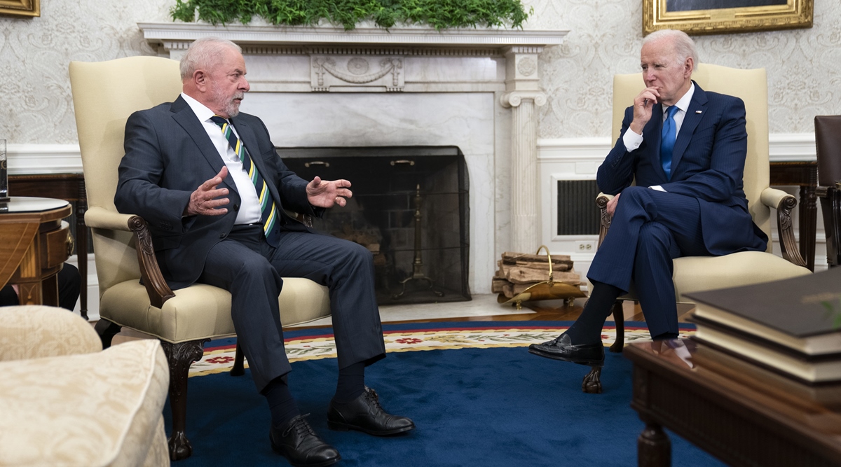 US President Joe Biden and Brazil's Luiz Inácio Lula da Silva swap  insurrection stories and vow to guard democracy | World News,The Indian  Express
