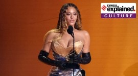 Beyonce accepts the award for Best Dance/Electronic Music Album for "Renaissance" during the 65th Annual Grammy Awards in Los Angeles, California, U.S.
