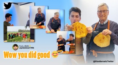 Bill Gates makes rotis and tries them with ghee
