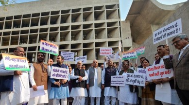 Congress protest Haryana vidhan sabha