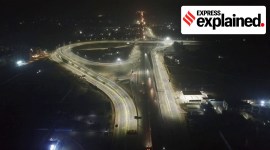aerial view of criss-crossing roads forming the expressway.