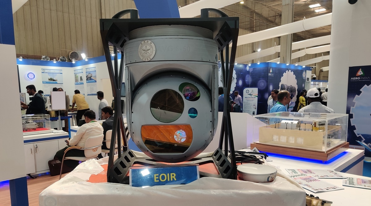 The EO/IR system has a short wave infrared (SWIR) imager, laser range finder, laser pointer and cameras. (Express photo)
