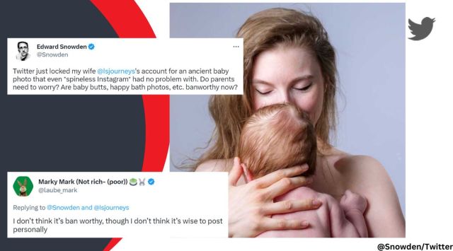 Edward Snowden slams Elon Musk for locking his wife’s Twitter account over a pic of her with their baby