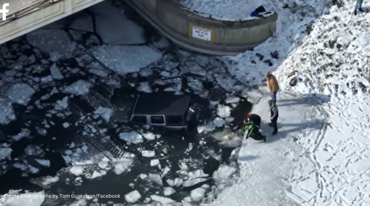 US teen jumps into icy lake to save 83-year-old man and his dog trapped ...