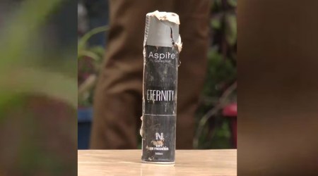 Explosive packed in spray perfume can, set to explode when nozzle pressed: Police
