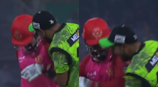 Haris Rauf teases Shadab Khan on his way back to the pavilion. (Screengrab: Twitter)