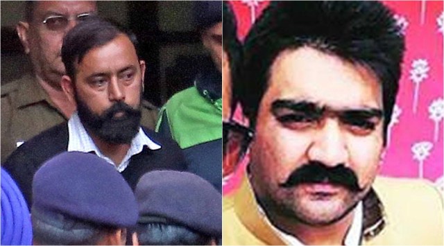 Harmehtab Singh being taken to Burail Jail after being sentenced to life imprisonment and (right) Akansh Sen. (Express Photo) 
