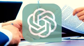 ChatGPT logo on image of business transaction