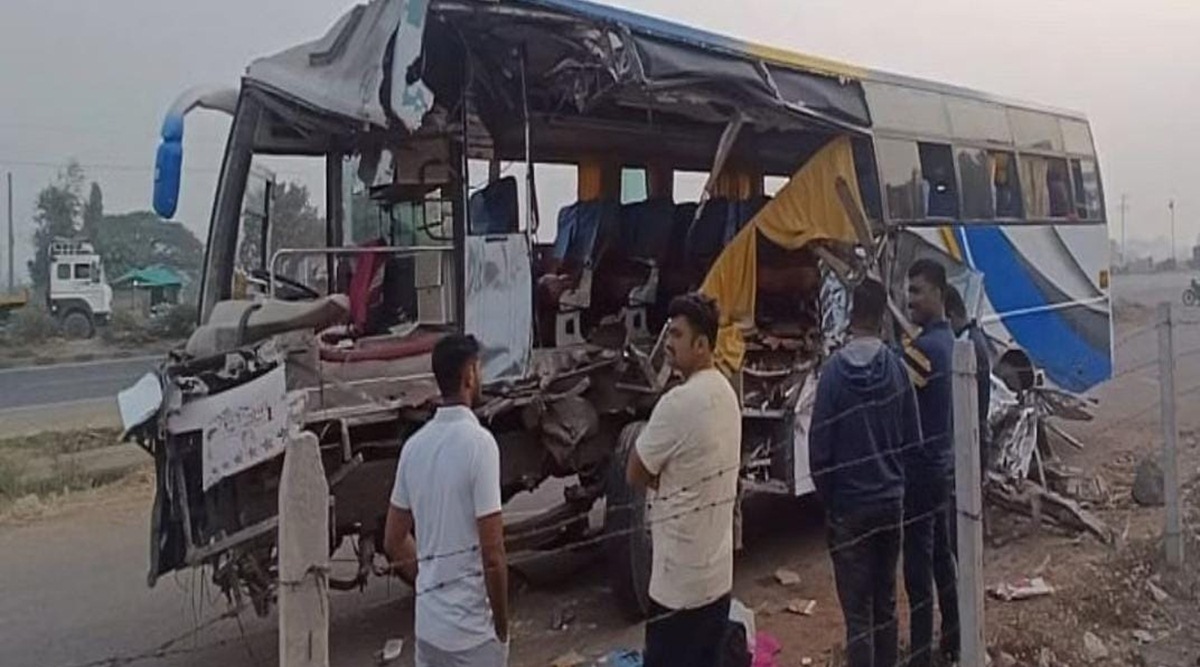 Four dead, 20 injured as bus hits container after tyre burst on Pune ...