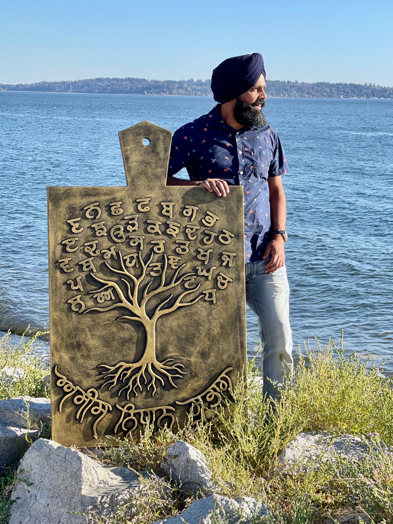 Meet the sculptor whose Gurmukhi on artworks is taking ‘maaboli