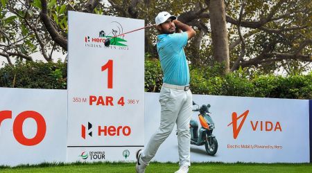 Shubhankar Sharma, looking forward to Hero Indian Open, is thrilled to have Gandas for company on DP World Tour.  (PTI) 