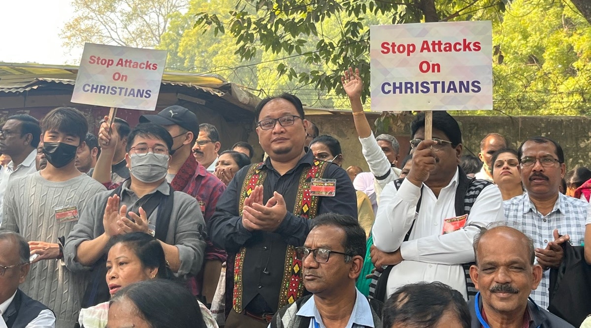 Christians protest at Jantar Mantar against ‘rising hate and violence’ Delhi News The Indian