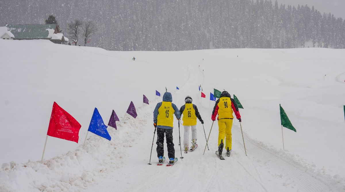 On the serene slopes of Gulmarg, winter sports athletes get a rare