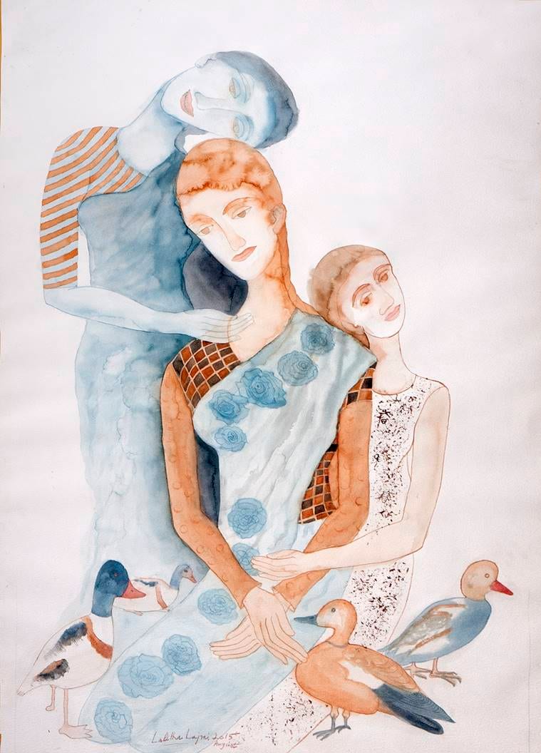 One of her works in "The Mind's Cupboard - A Retrospective of Lalitha Lajmi" (Courtesy: NGMA Mumbai)