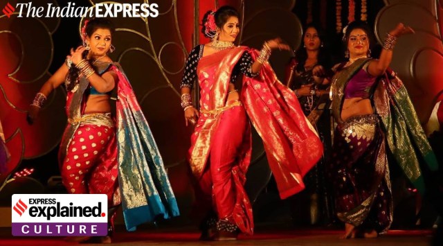 Women taking part in the lavani dance