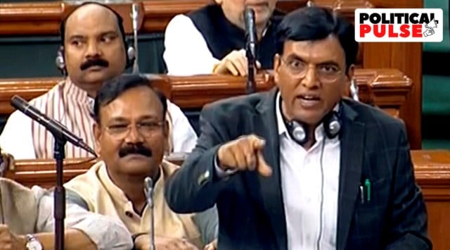 Union Health Minister Mansukh Mandaviya speaks in the Lok Sabha during Budget Session of Parliament. (PTI)