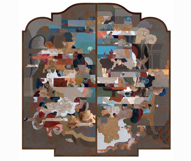 Manjunath-Kamath.-Monologue-2022.-Gouache-and-acrylic-on-paper.-Courtesy-of-Sakshi-Gallery-scaled