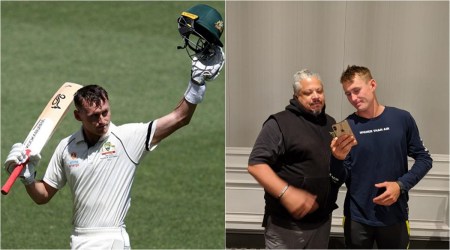 From left: Marnus Labuschagne; Coach Neil D'Costa with Marnus Labuschagne