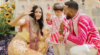 When Natasa Stankovic, Hardik Pandya and Agastya got ‘painted in love’ at the mehendi and haldi ceremony