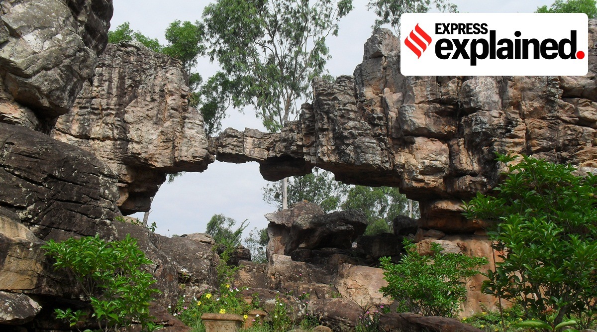Natural stone arch in tirumala