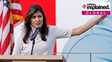 Former U.S. Ambassador to the U.N. Haley campaigns for Republican candidate for U.S. Senate Walker at a rally in Hiram, Georgia